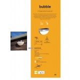 LUTEC 6908701001 | Bubble Lutec stenové svietidlo pohybový senzor, prepínač slnečné kolektorové / solárne 1x LED 200lm 4000K IP44 zušľachtená oceľ, nehrdzavejúca oceľ, opál