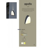 LUTEC 5188801118 | Apollo-LU Lutec stenové svietidlo 1x LED 800lm 3000K IP54 antracitová sivá, opál