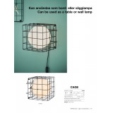 MARKSLOJD 107382 | Cage-MS Markslojd stolové, stenové svietidlo prepínač na vedení 1x E27 opál, čierna