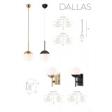 MAXLIGHT W0207 | Dallas Maxlight rameno stenové svietidlo 1x E14 zlatý, biela