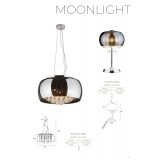 MAXLIGHT T0076-03D | MoonlightM Maxlight stolové svietidlo prepínač 3x G9 chróm, priesvitné