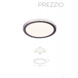 MAXLIGHT 2875 | Prezzio Maxlight stropné svietidlo 1x LED 1500lm 3000K chróm, priesvitné