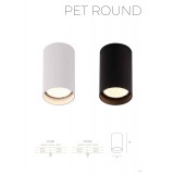 MAXLIGHT C0142 | Pet-Round Maxlight stropné svietidlo 1x GU10 čierna