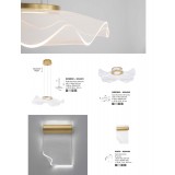NOVA LUCE 9054454 | Agos-NL Nova Luce rameno stenové svietidlo 1x LED 421lm 3000K zlatý, priesvitné