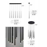 NOVA LUCE 9601001 | Giono Nova Luce visiace svietidlo vedenie je možné zkrátiť 1x LED 180lm 3000K čierna