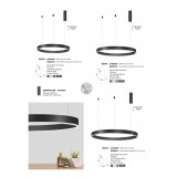 NOVA LUCE 9190848 | Motif Nova Luce visiace svietidlo - TRIAC kruhový regulovateľná intenzita svetla, vedenie je možné zkrátiť 1x LED 3360lm 3000K čierna, biela