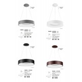 NOVA LUCE 6167203 | Rando Nova Luce visiace svietidlo kruhový vedenie je možné zkrátiť 1x LED 2700lm 4000K matný biely
