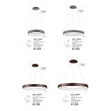 NOVA LUCE 8105619 | Albi-NL Nova Luce visiace svietidlo - TRIAC kruhový regulovateľná intenzita svetla, vedenie je možné zkrátiť 1x LED 1950lm 3000K sivé, biela