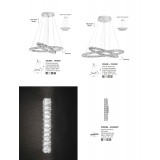 NOVA LUCE 7403002 | Celine Nova Luce visiace svietidlo vedenie je možné zkrátiť 1x LED 3120lm 3000K chróm, krištáľ