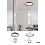 NOVA LUCE 9081260 | Vela-NL Nova Luce stropné svietidlo - TRIAC kruhový regulovateľná intenzita svetla 1x LED 1665lm 3000K matný biely, kávová