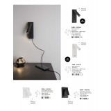 NOVA LUCE 9170102 | Fuse Nova Luce rameno stenové svietidlo prepínač otočné prvky, USB prijímač 1x LED 210lm 3000K čierna
