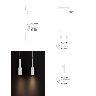 NOVA LUCE 9010229 | Joy-NL Nova Luce visiace svietidlo vedenie je možné zkrátiť 1x LED 703lm 3000K matný biely