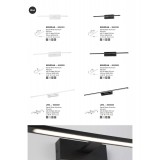 NOVA LUCE 9053122 | Mondrian Nova Luce rameno stenové svietidlo 1x LED 913lm 3000K IP44 matná čierna, biela