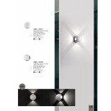 NOVA LUCE 852436 | Como Nova Luce stenové svietidlo 4x LED 265lm 3000K IP54 matný biely, priesvitné