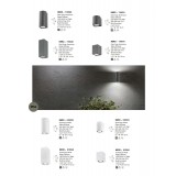 NOVA LUCE 710041 | Nero-NL Nova Luce stenové svietidlo 1x GU10 IP54 tmavošedá, biela