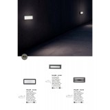NOVA LUCE 811501 | Pulsar-NL Nova Luce stenové svietidlo 1x LED 557lm 3000K IP54 grafit, biela