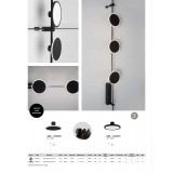 NOVA LUCE 9180006 | Magnetic-Decorative-Wall Nova Luce prvok systému CRI>90 svietidlo kruhový magnet, UGR <14 1x LED 300lm 3000K matná čierna, opál