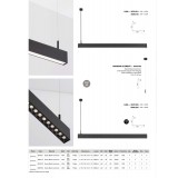 NOVA LUCE 9080100 | Lina-NL Nova Luce prvok systému CRI>90 visiace svietidlo - 120cm UGR <8 1x LED 2800lm 4000K matná čierna