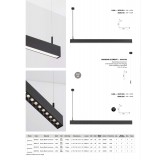 NOVA LUCE 9080110 | Lina-NL Nova Luce prvok systému CRI>90 visiace svietidlo - 120cm UGR <19 1x LED 2800lm 4000K matná čierna