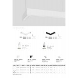 NOVA LUCE 8254444 | Linear-NL Nova Luce prvok systému - stropné, prvok systému - visiace svietidlo UGR <18 1x LED 1380lm 4000K matná čierna, opál