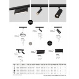 NOVA LUCE 9136150 | Magnetic-Profile Nova Luce prvok systému CRI>90 svietidlo magnet, regulovateľná intenzita svetla, UGR <18, otočné prvky 1x LED 1200lm 3000K čierna