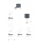 NOWODVORSKI 8982 | Hotel Nowodvorski stolové svietidlo 43cm prepínač na vedení 1x E27 chróm, ecru