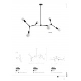 NOWODVORSKI 9138 | Twig Nowodvorski luster svietidlo otočné prvky 6x E27 čierna