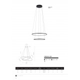 NOWODVORSKI 10864 | Circolo Nowodvorski visiace svietidlo kruhový vedenie je možné zkrátiť 1x LED 1300lm 4000K čierna, opál