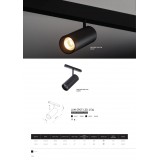 NOWODVORSKI 10655 | LVM-Magnetic Nowodvorski prvok systému 48V spot svietidlo magnet, otočné prvky 1x LED 1100lm 4000K čierna