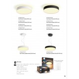 PHILIPS 41162/30/P6 | PHILIPS-hue-Enrave Philips visiace hue DIM prenosný vypínač + hue múdre osvetlenie kruhový diaľkový ovládač regulovateľná intenzita svetla, nastaviteľná farebná teplota, Bluetooth 1x LED 4300lm 2200 <-> 6500K čierna, biela