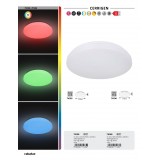 RABALUX 71036 | Rabalux-Smart-Cerráno Rabalux stropné RGB-TW múdre osvetlenie kruhový regulovateľná intenzita svetla, nastaviteľná farebná teplota, meniace farbu, časový spínač, Wifi pripojenie, Bluetooth 1x LED      3380lm 3000 <-> 6500K biela, opá
