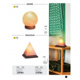 RABALUX 4096 | Vesuvius Rabalux stolové soľná lampa 15,2cm prepínač na vedení 1x E14 90lm 2700K hnedá, natur