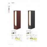 REDO 9470 | Twin-RD Redo stojaté svietidlo 25cm 1x LED 200lm 3000K IP54 hrdzavo hnedé, opál