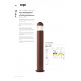 REDO 9945 | Argo-RD Redo stojaté svietidlo 90cm 1x E27 IP54 tmavošedá, priesvitná
