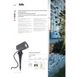 REDO 9041 | Felix-RD Redo zapichovacie svietidlo 1x LED 420lm 3000K IP65 tmavošedá