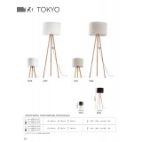 TK LIGHTING 5293 | Tokyo-TK Tk Lighting stolové svietidlo 46cm prepínač 1x E27 čierna, natur