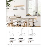 TK LIGHTING 4710 | Oslo-TK Tk Lighting visiace svietidlo 3x E27 čierna, natur