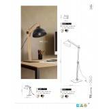 TK LIGHTING 5592 | Oslo-TK Tk Lighting stojaté svietidlo 180cm prepínač otočné prvky 1x E27 biela, natur