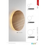 TK LIGHTING 3377 | Luna-Wood Tk Lighting stenové svietidlo podsvietenie 4x G9 natur