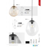 TK LIGHTING 4261 | Sol Tk Lighting visiace svietidlo vedenie je možné zkrátiť 1x E27 jantárové, zlatý, čierna