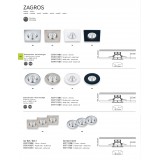 TRIO 650610307 | Zagros Trio zabudovateľné svietidlo 3 dielna súprava, sklápacie 85x85mm 3x LED 1035lm 3000K IP65 matný nikel