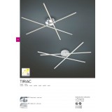 TRIO 671610307 | Tiriac-TR Trio stropné svietidlo otočné prvky, regulovateľná intenzita svetla 3x LED 2850lm 3000K matný nikel