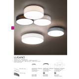 TRIO 621912411 | Lugano-TR Trio stropné svietidlo regulovateľná intenzita svetla 1x LED 2200lm 3000K sivé