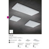 TRIO 676615031 | Titus-TR Trio stropné svietidlo diaľkový ovládač na diaľkové ovládanie, regulovateľná intenzita svetla 1x LED 2100lm 3000 <-> 6000K biela