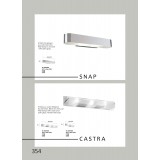 VIOKEF 4039500 | Castra Viokef stenové svietidlo 3x E14 matný biely, priesvitná, matný nikel