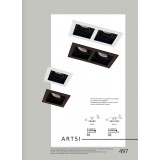 VIOKEF 4208001 | Artsi Viokef zabudovateľné svietidlo sklápacie 100x100mm 1x GU10 čierna