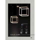 VIOKEF 4207100 | Gold-Cube Viokef visiace svietidlo 1x LED 2880lm 3000K zlatý
