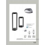 VIOKEF 4190600 | Jason-VI Viokef stenové svietidlo 1x GX53 IP54 tmavošedá, opál
