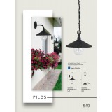 VIOKEF 4178200 | Pilos Viokef rameno stenové svietidlo 1x E27 IP44 čierna, priesvitná