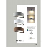 VIOKEF 4100700 | Rhodes Viokef stenové svietidlo 1x E27 IP44 sivé, biela